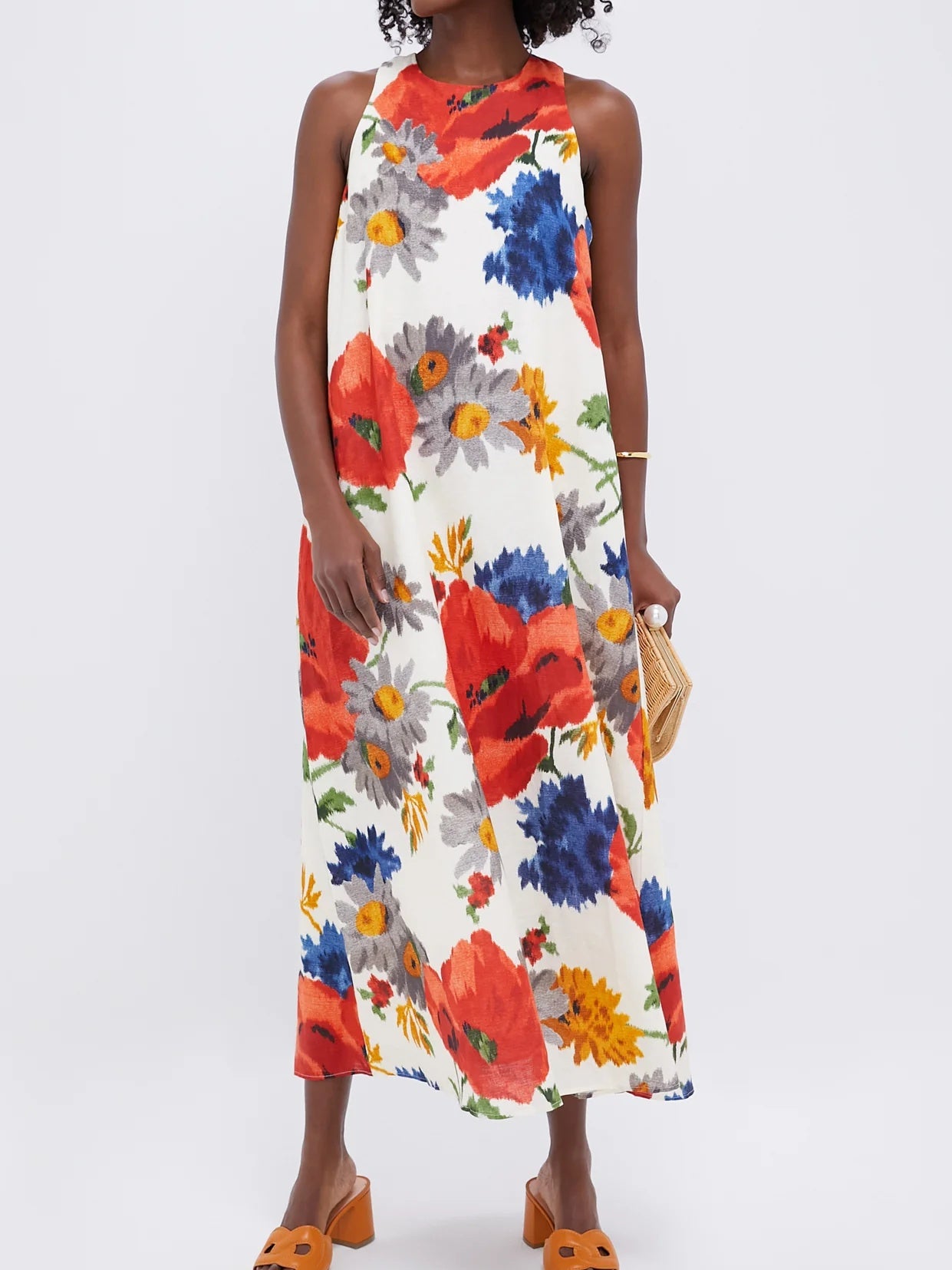 Crimson Poppy Cotton Dress
