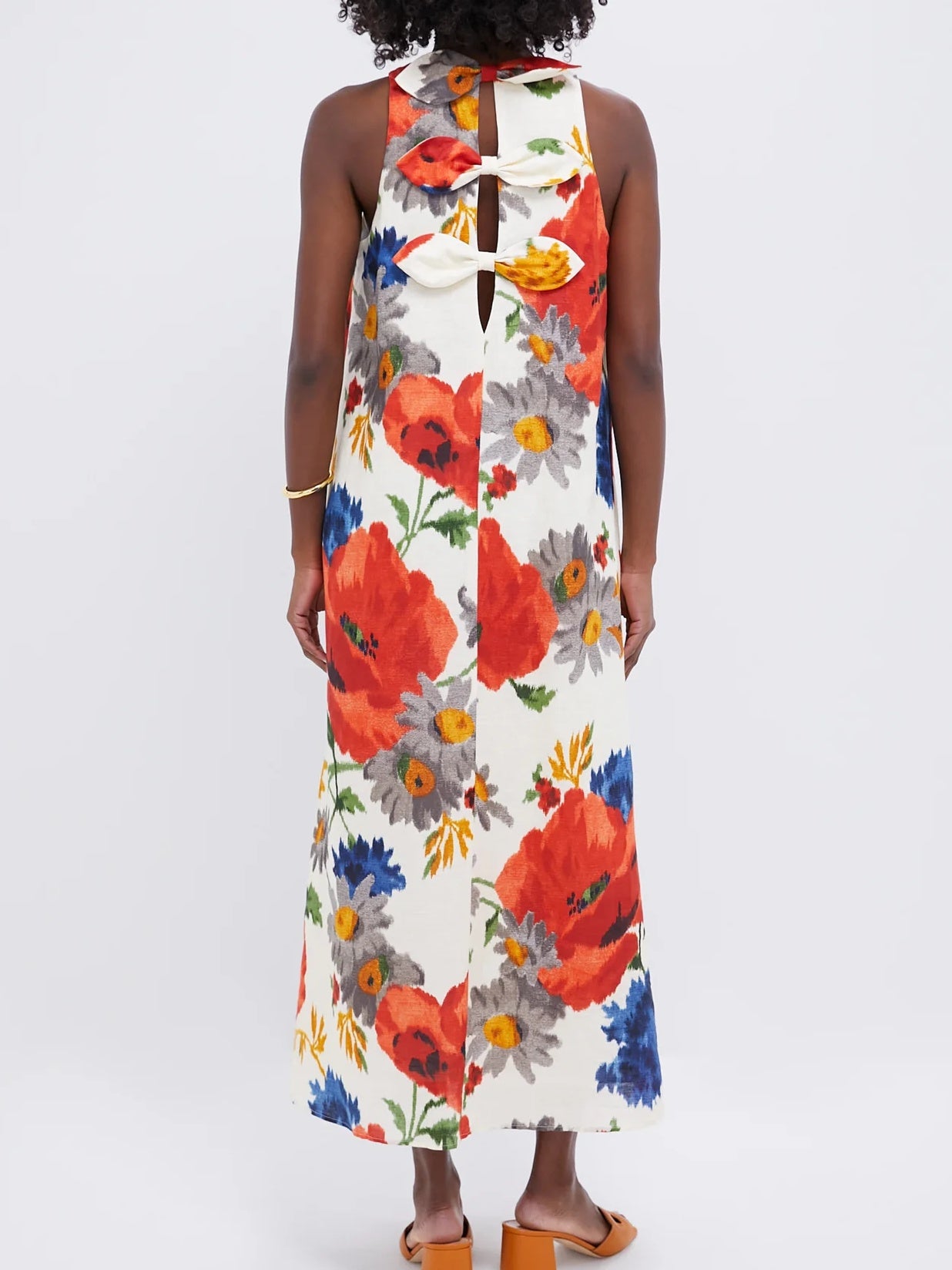 Crimson Poppy Cotton Dress