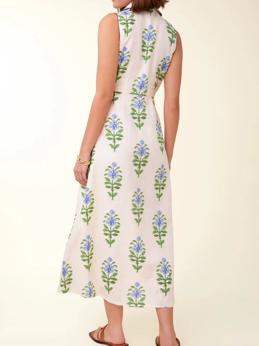 Sleeveless Printed Midi Dress