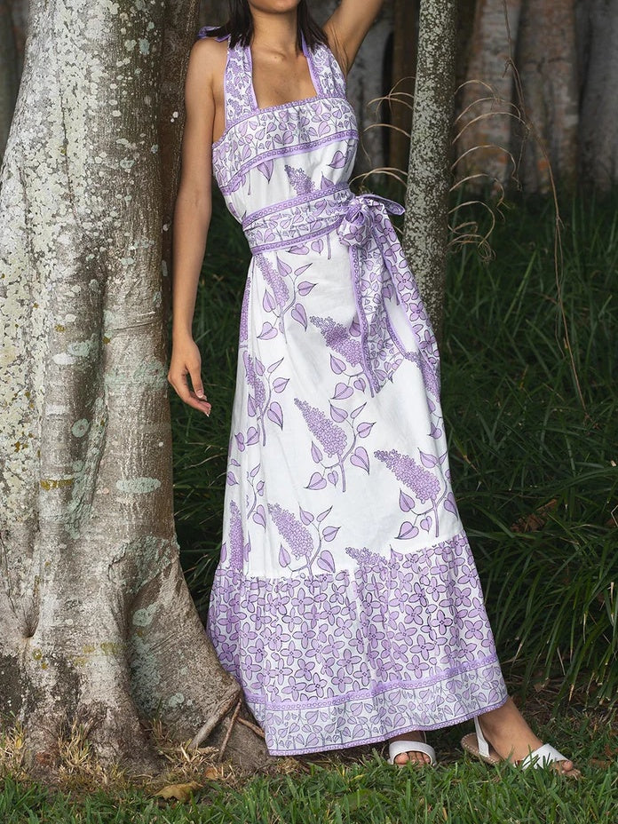Adjustable Straps Floral Dress