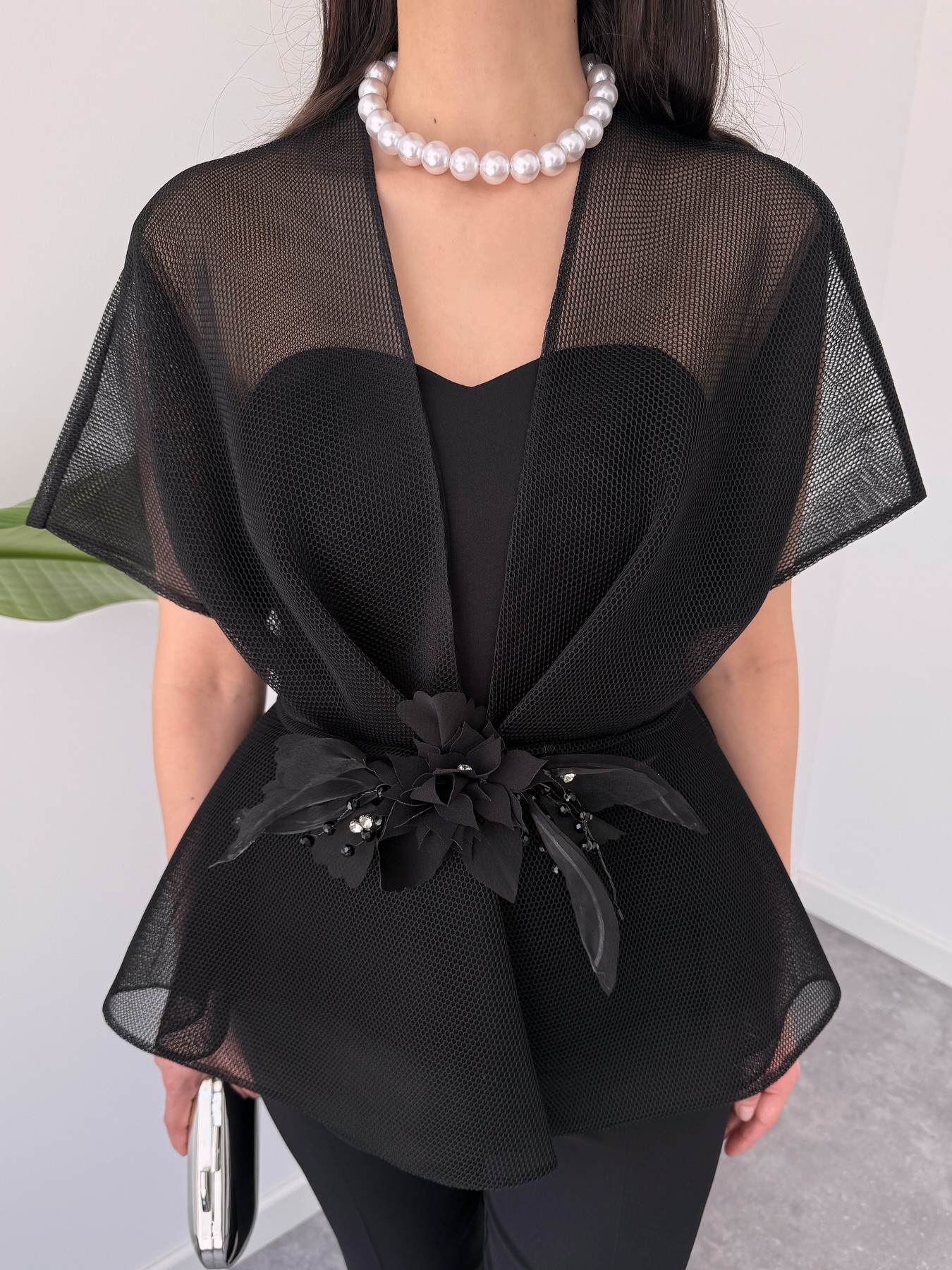 Sheer Jacket Set ( Free Floral Accessories)