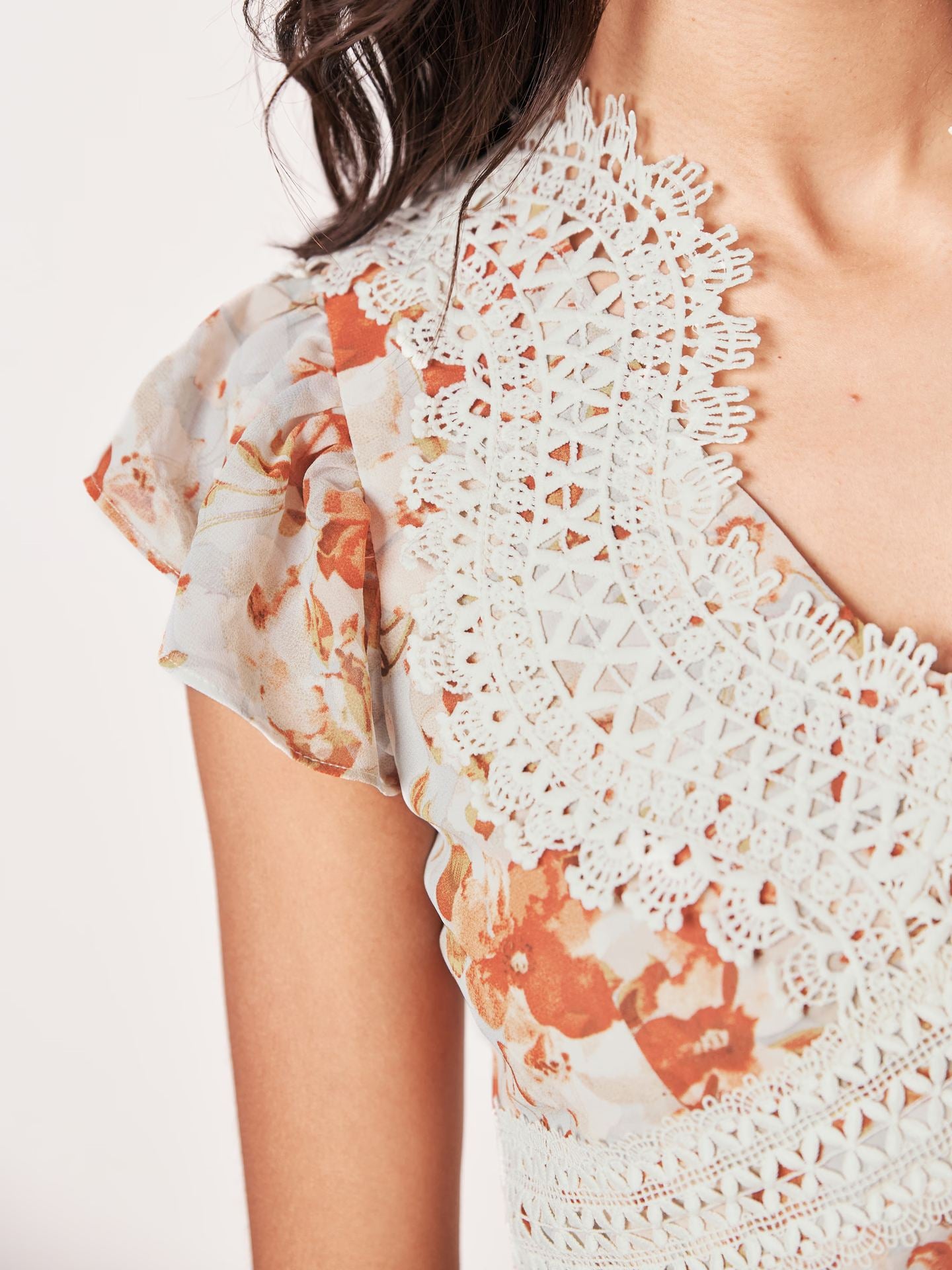 Ruffled Floral Mini Dress