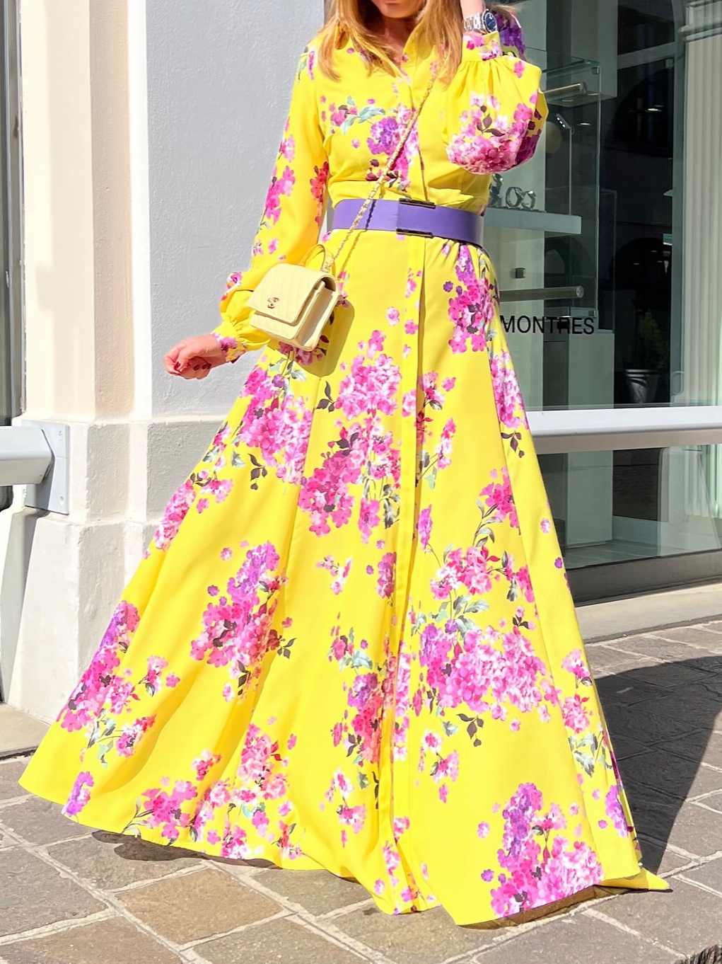 Printed Silk Dress And Silk Skirt