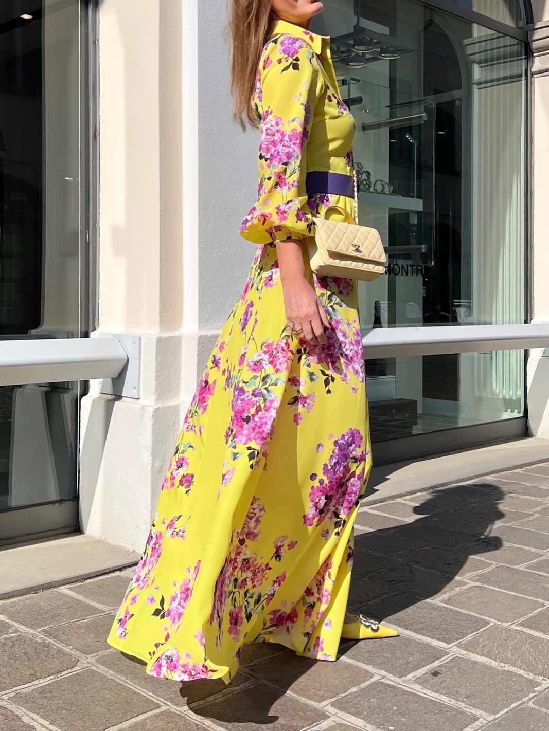Printed Silk Dress And Silk Skirt