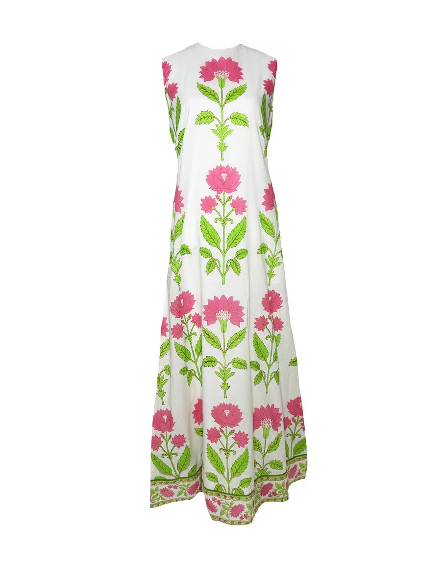 Sleeveless Printed Dress