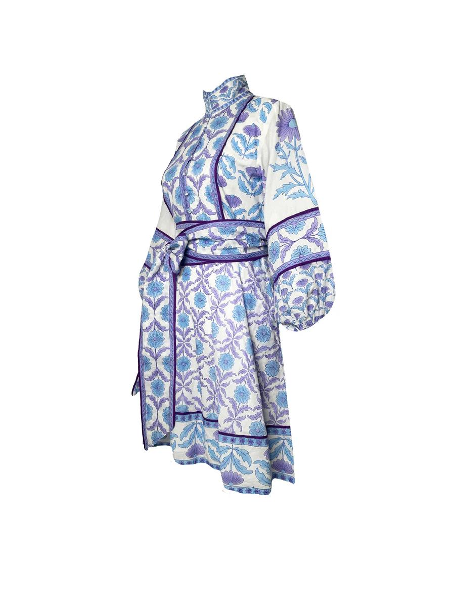 Ruffled Short Printed Dress