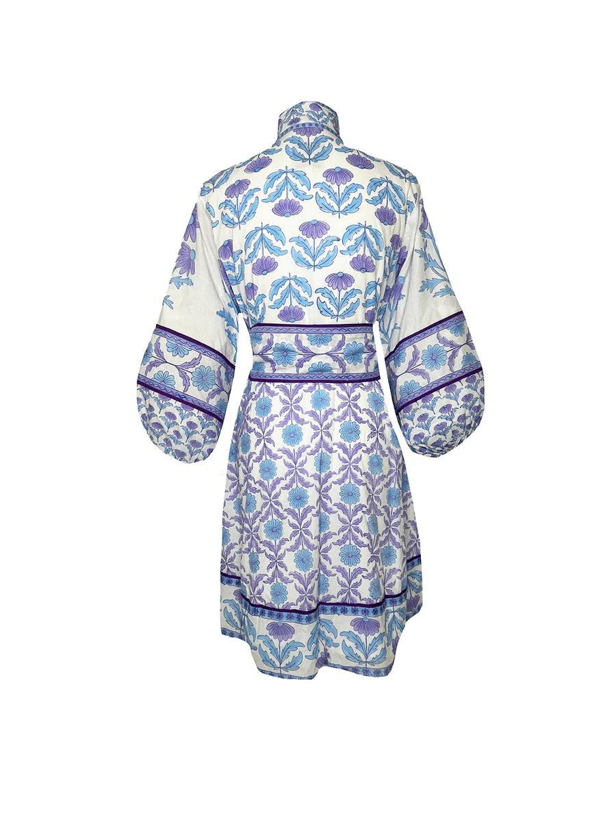 Ruffled Short Printed Dress