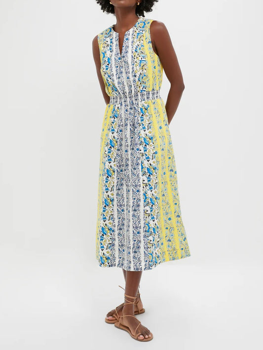 Goldenrod Chintz Stripe Dress