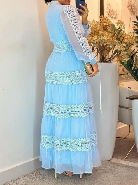 V Neck Waist Dress