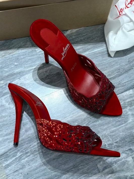 Fish-Mouth Open-Toe Red Heels