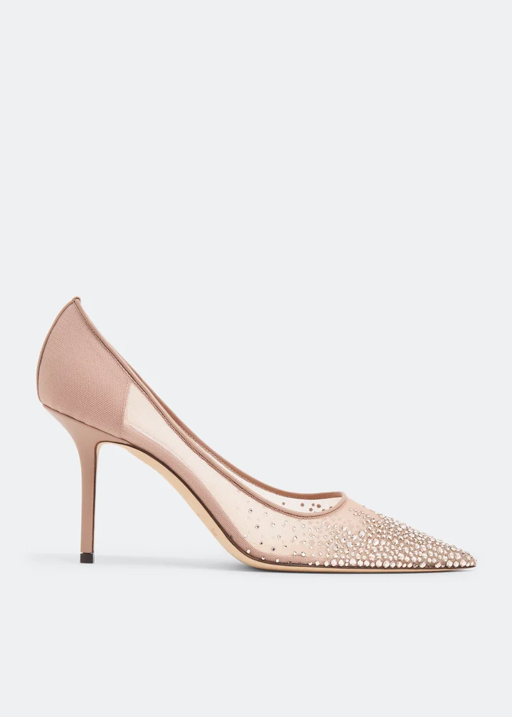 Love 100 Crystal-embellished Pumps