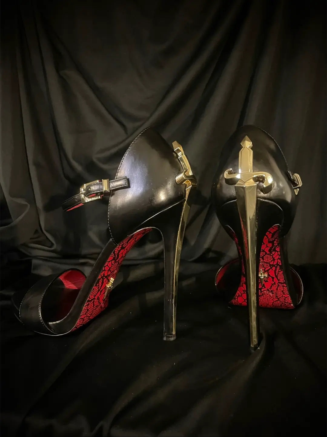 Cowhide Dagger High Heels Pump Shoes For Women High-heeled Leather Sandals