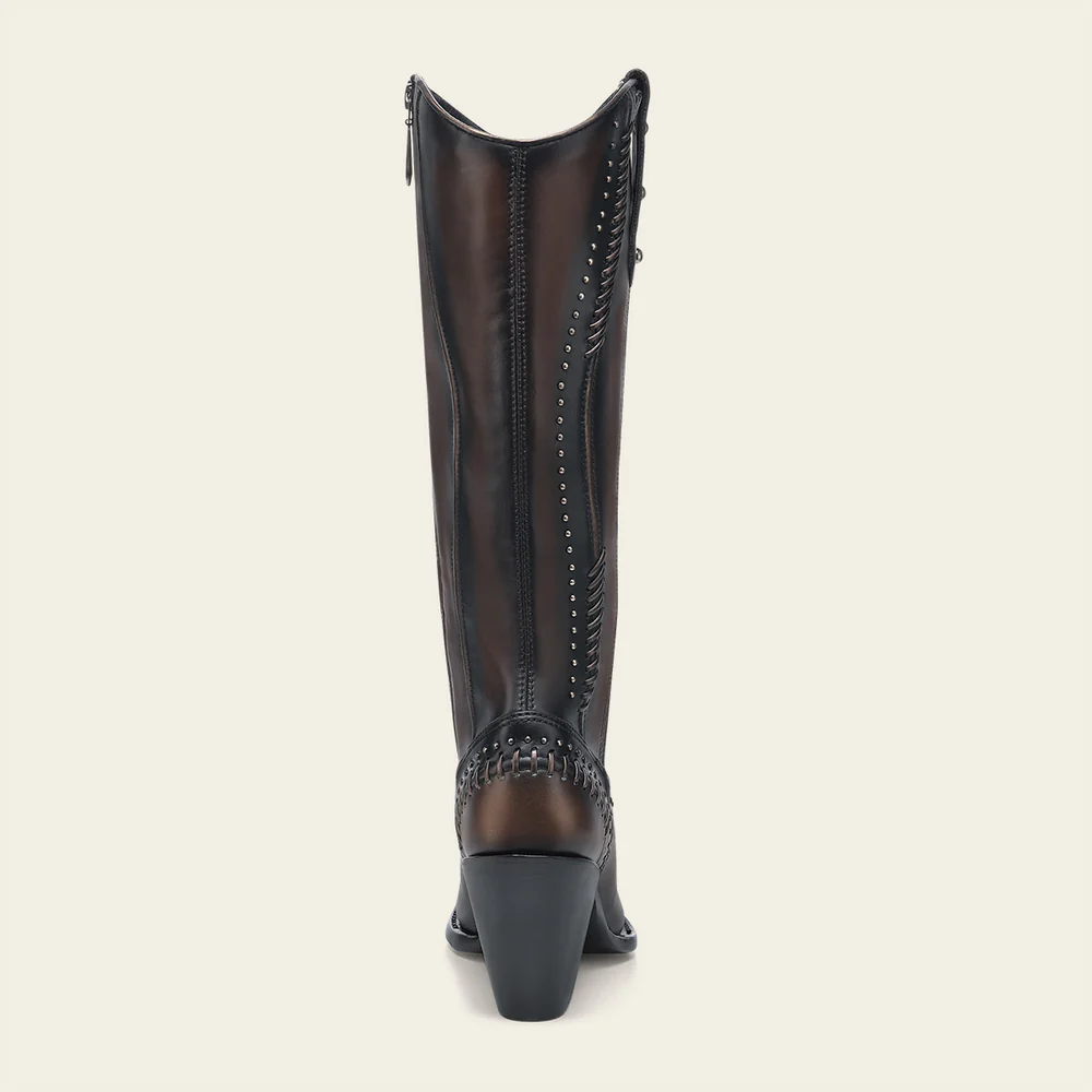Luxury Dark Brown Women’s Casual Bovine Leather Boot