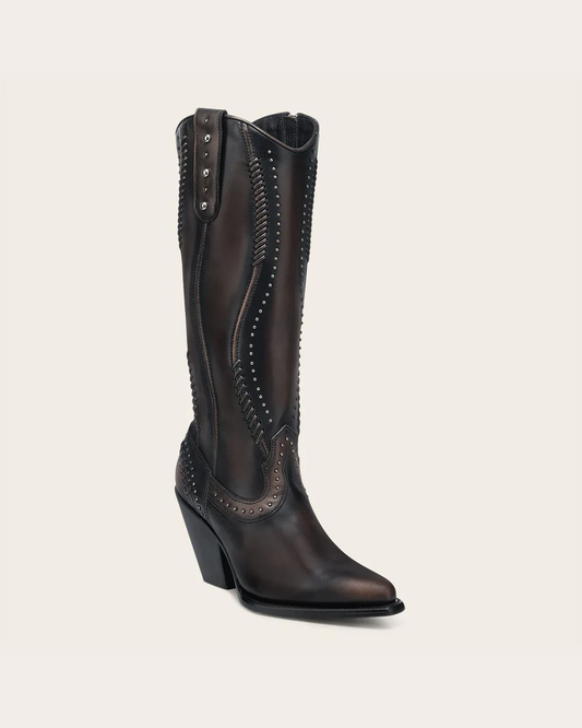 Luxury Dark Brown Women’s Casual Bovine Leather Boot