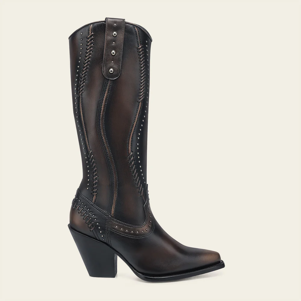 Luxury Dark Brown Women’s Casual Bovine Leather Boot