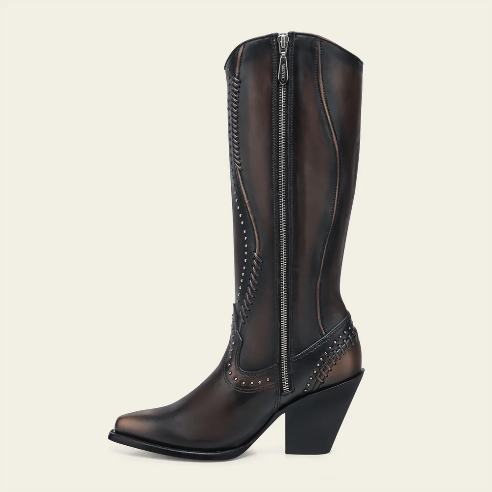 Luxury Dark Brown Women’s Casual Bovine Leather Boot