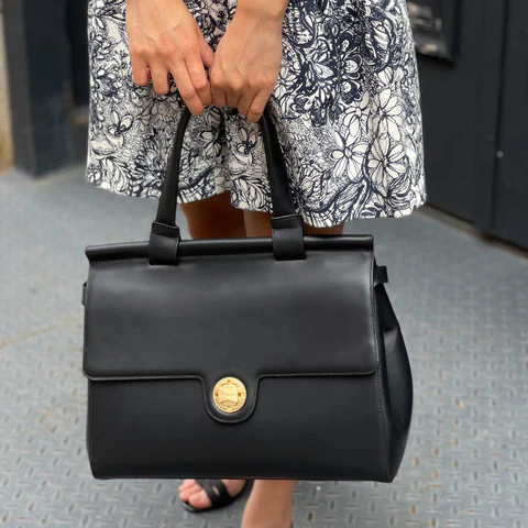 Jemma Bags Emma 32 Petite Handbag In Black Vanilla