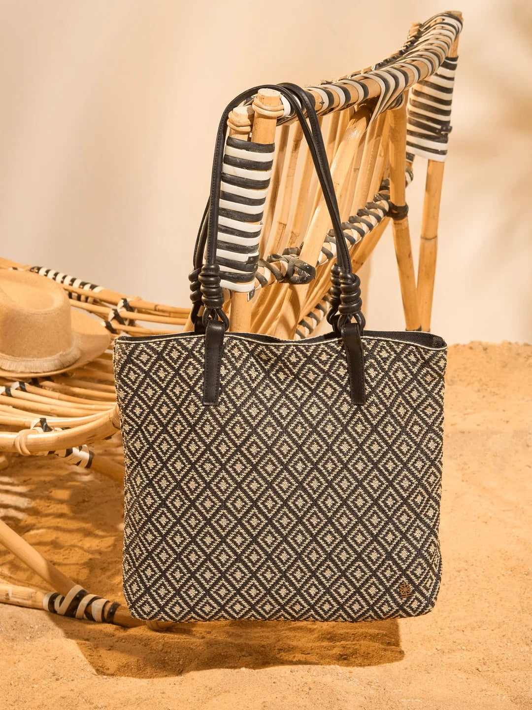Woven Raffia Shoulder Tote