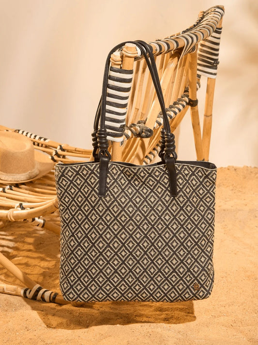 Woven Raffia Shoulder Tote