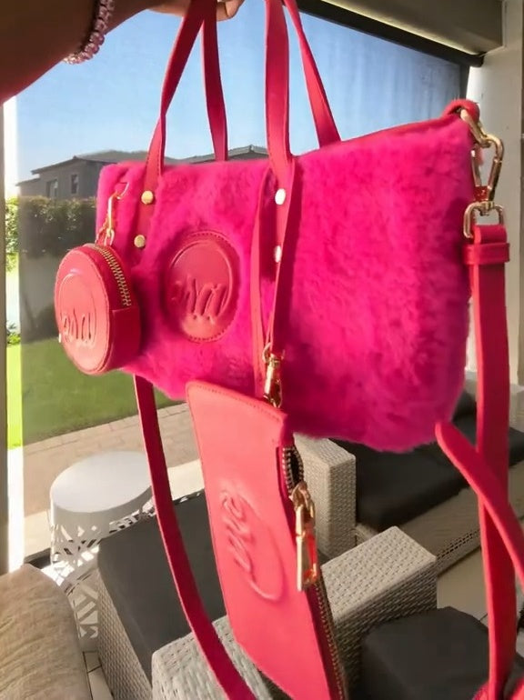Hot Pink Fur Bag