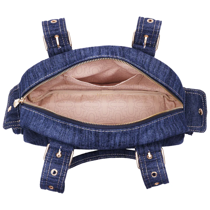 Denim Patchwork Shoulder Bag