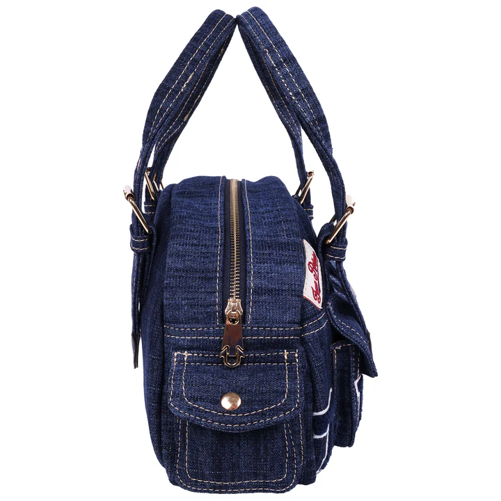 Denim Patchwork Shoulder Bag