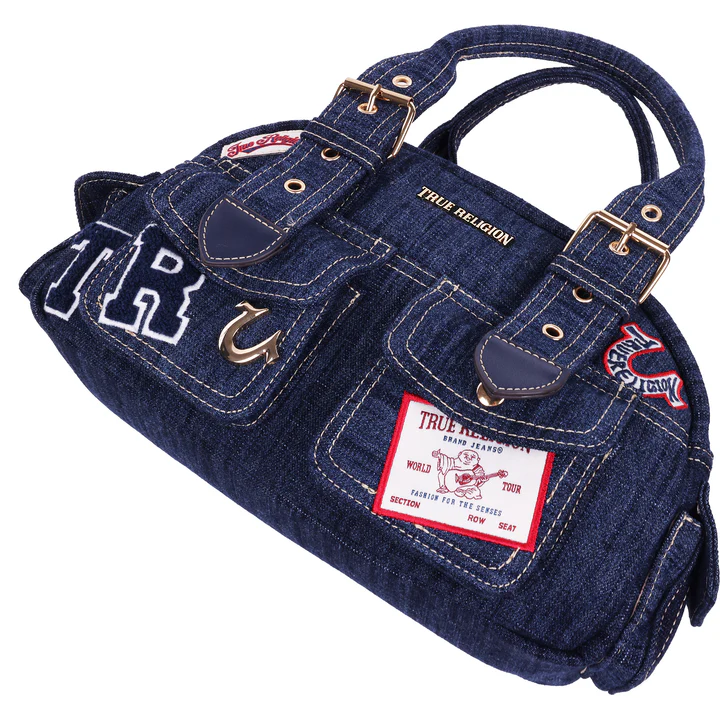 Denim Patchwork Shoulder Bag