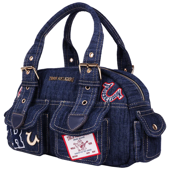 Denim Patchwork Shoulder Bag