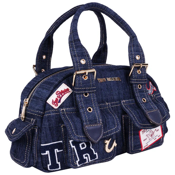 Denim Patchwork Shoulder Bag
