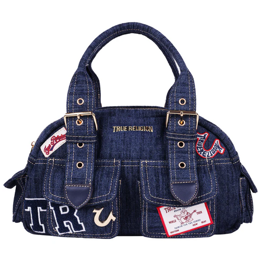 Denim Patchwork Shoulder Bag