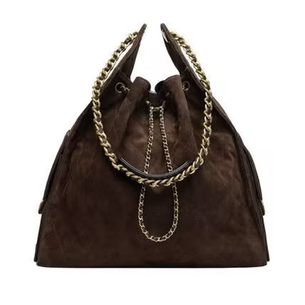 Glossy Lambskin And Gold Metallic Bag