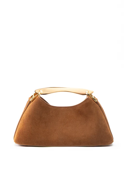 Mini Boomerang Suede Cognac Bags