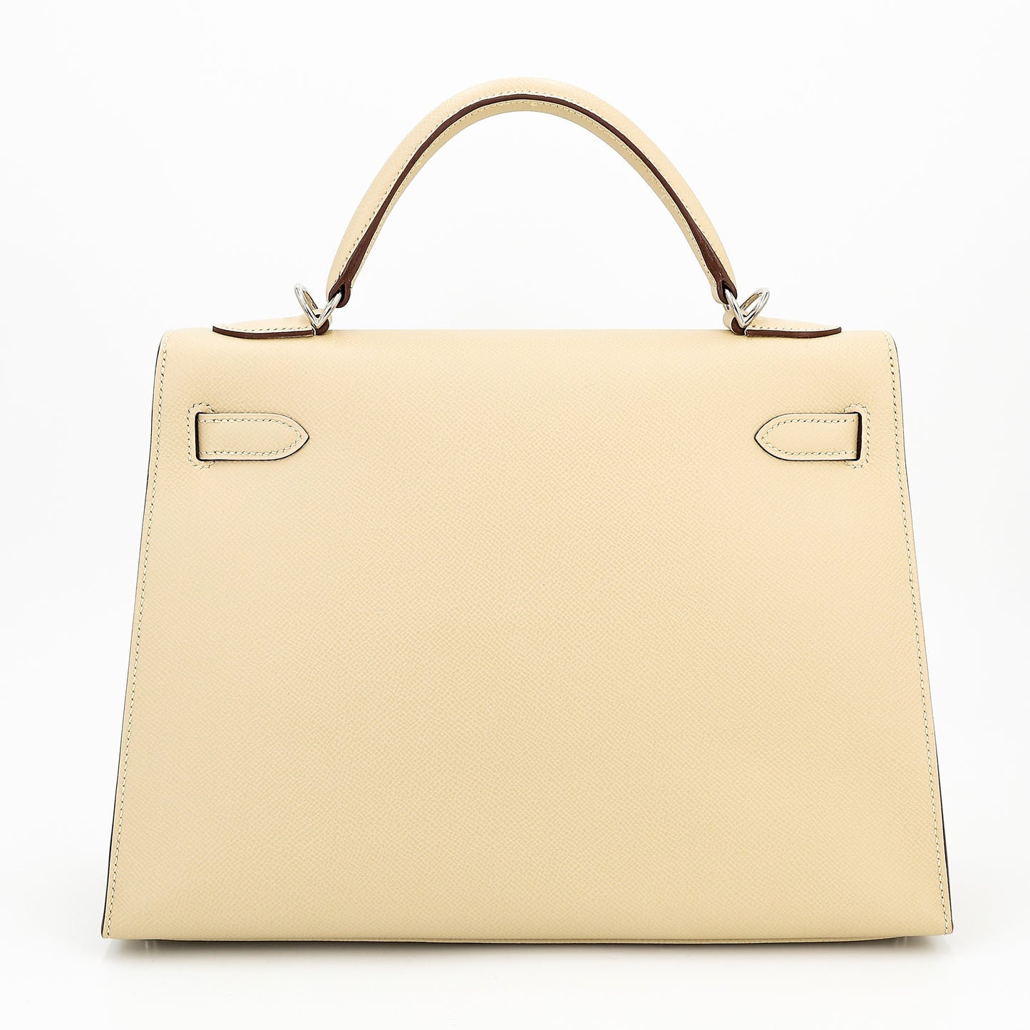 Cowhide Handbag With Silver Buckle