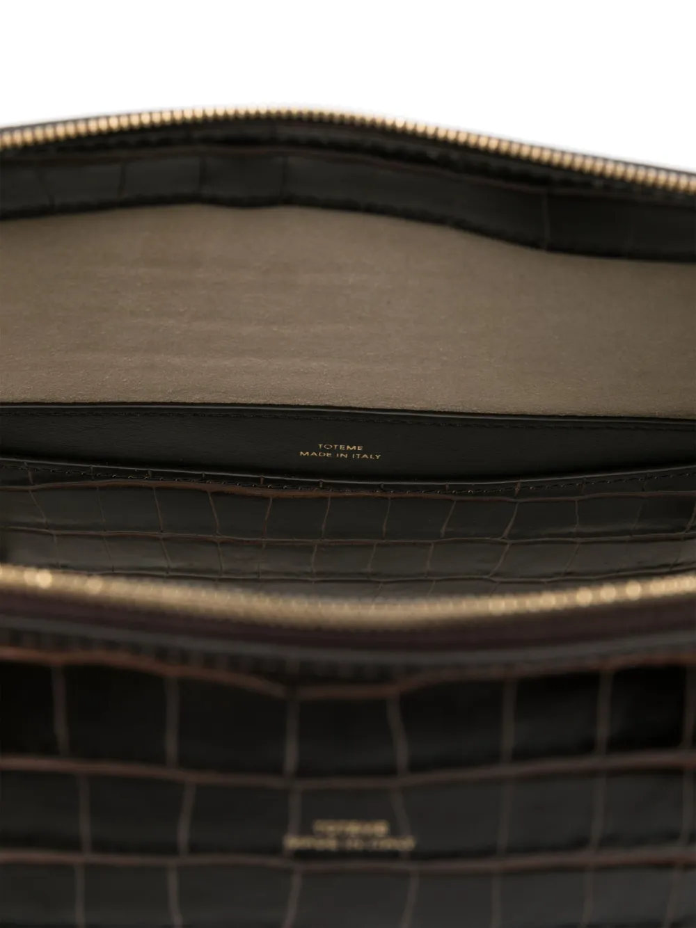 Crocodile-embossed Tote Bag