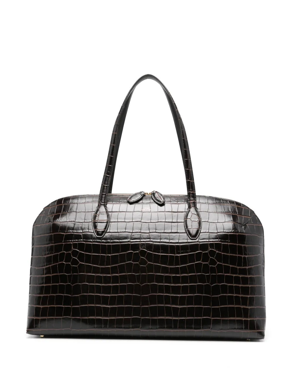 Crocodile-embossed Tote Bag