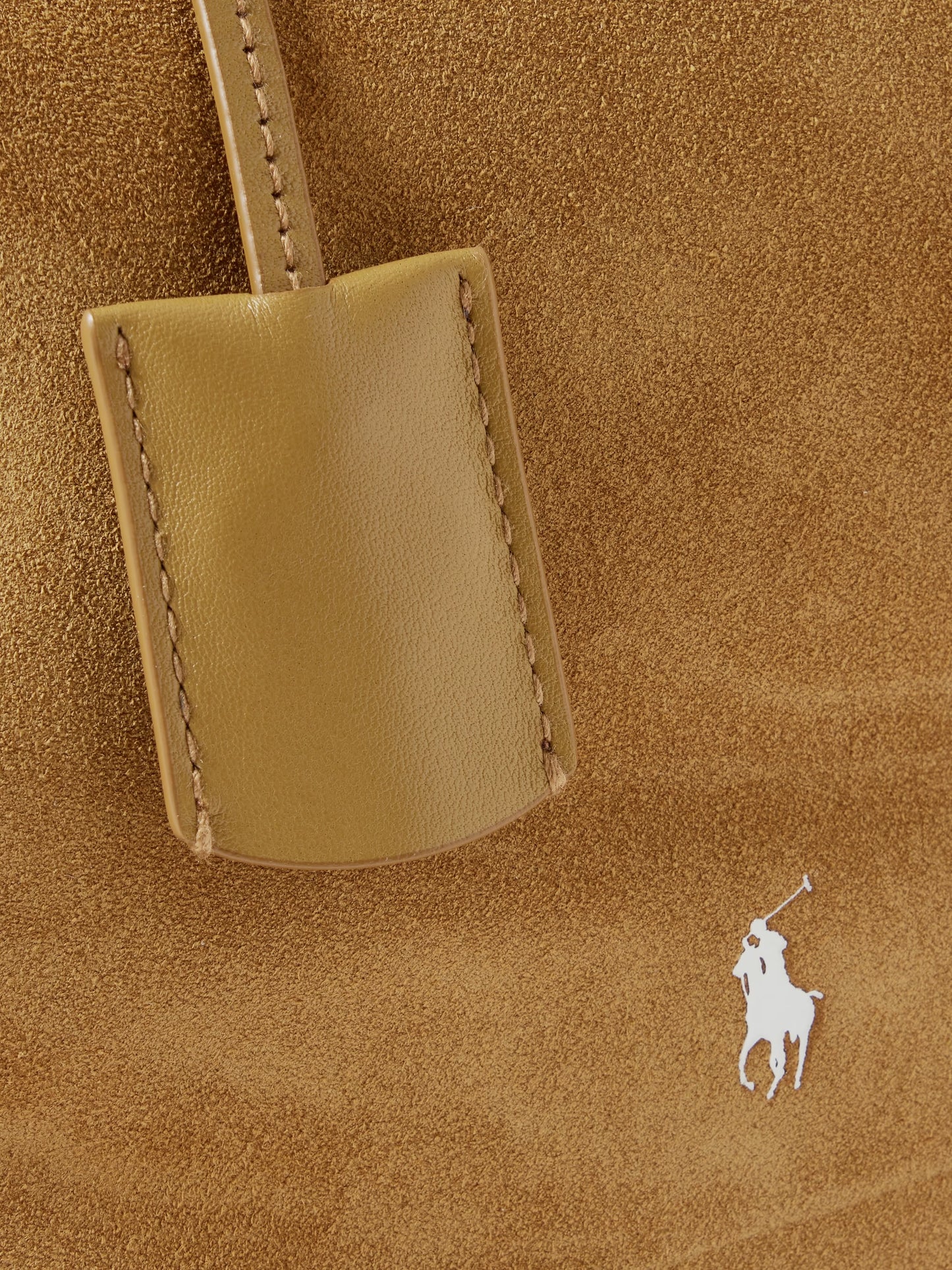 Polo Play Leather-trimmed Suede Tote