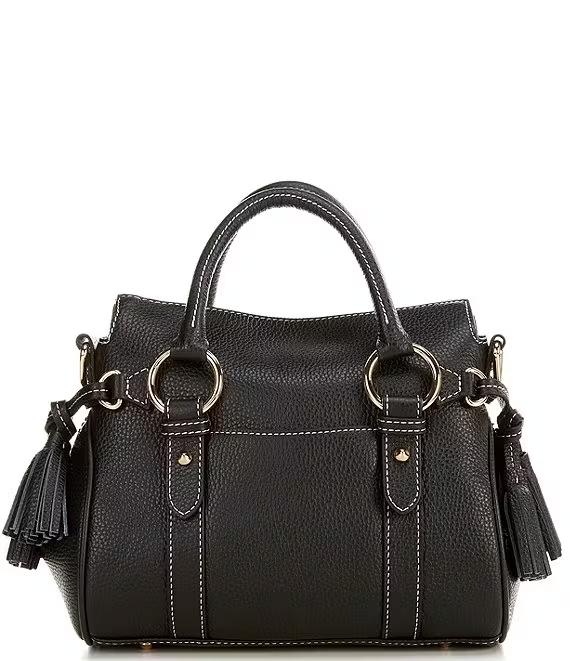 Lucca Leather Tassle Satchel Bag