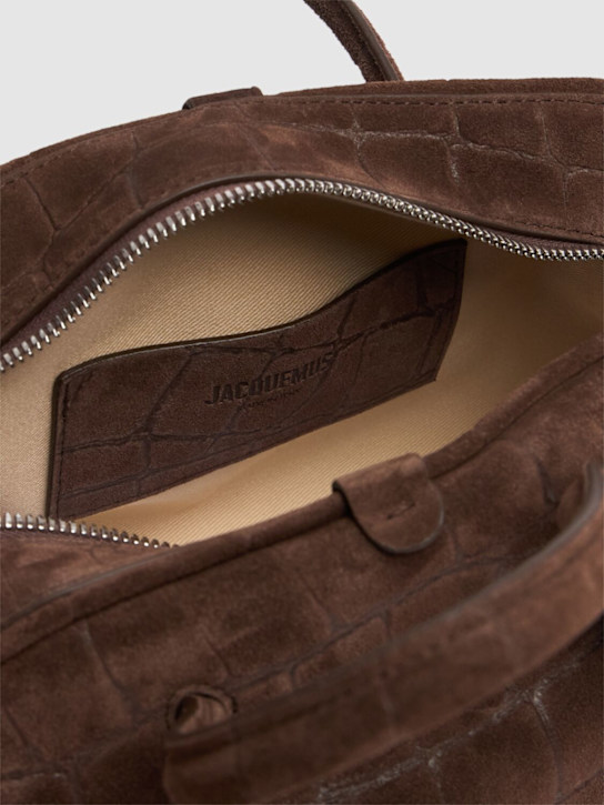 Le Petit Turismo Croc Embossed Suede Bag