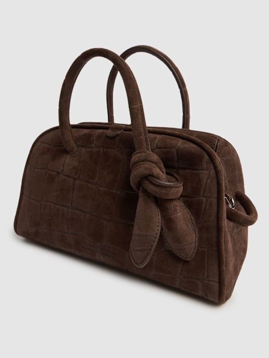 Le Petit Turismo Croc Embossed Suede Bag