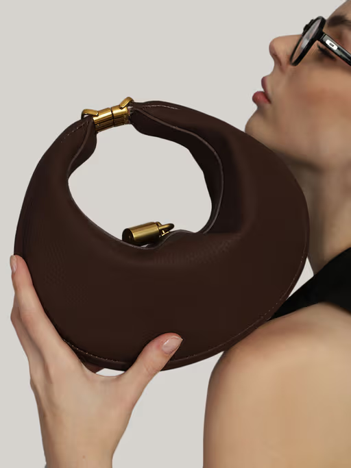 Vivaq Bitter Brown Faux Leather Snap Closure