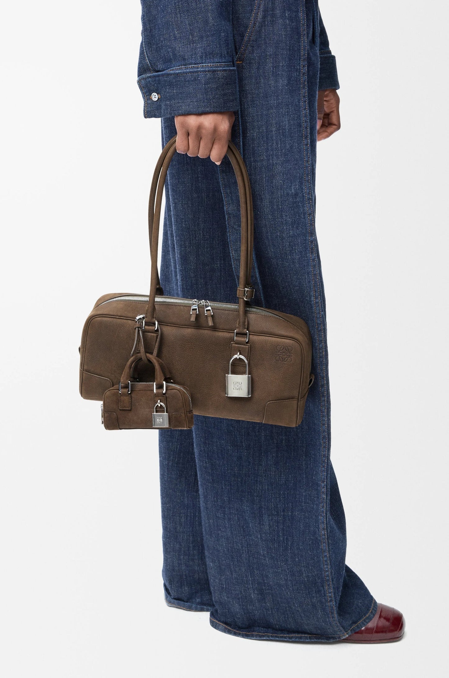 31 Cropped Bag In Grained Nubuck
