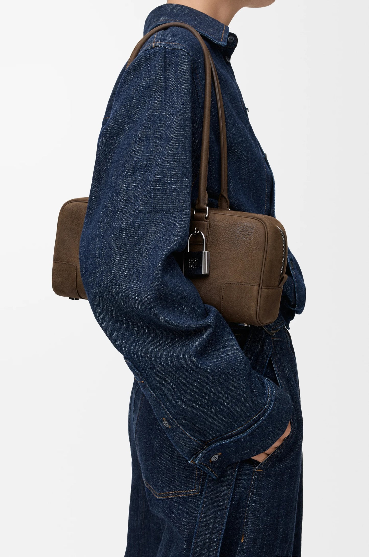 31 Cropped Bag In Grained Nubuck