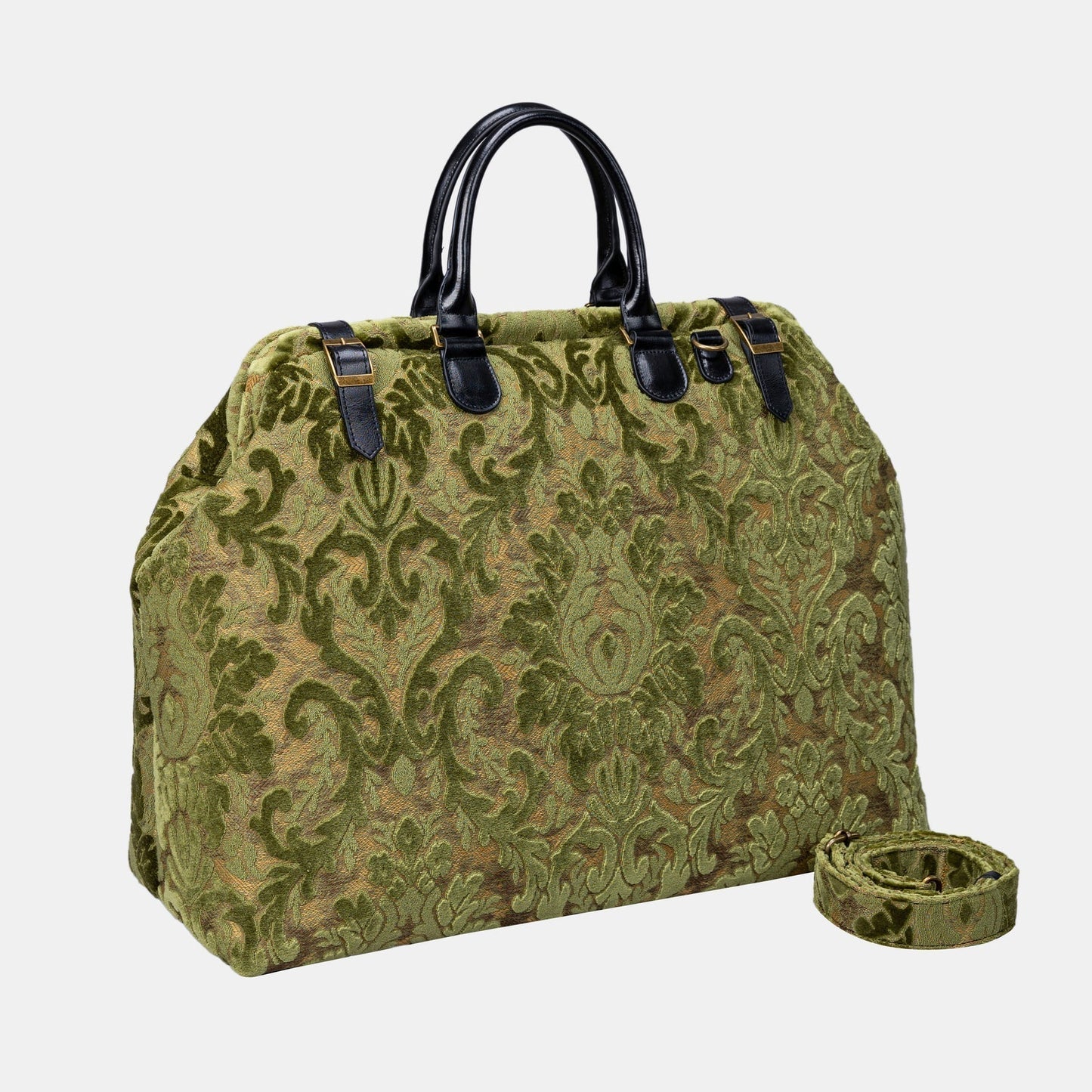 Burnout Velvet Fern Green Carpetbag