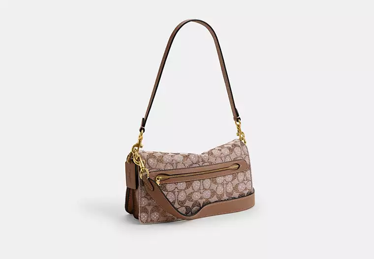 Tabby Shoulder Bag 26 In Crystal Signature Jacquard