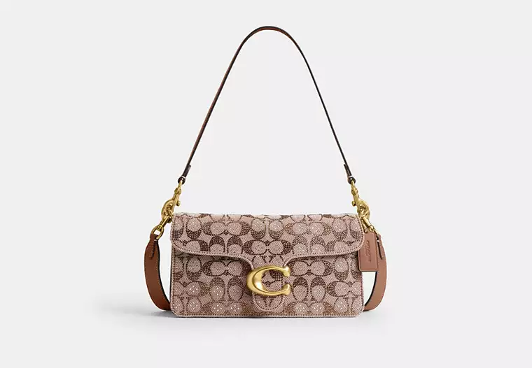 Tabby Shoulder Bag 26 In Crystal Signature Jacquard