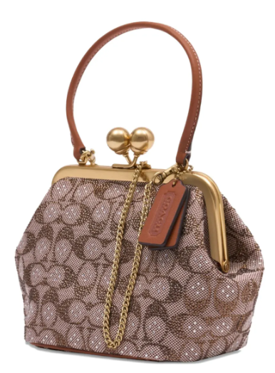 Kisslock Frame Bag 16 In Crystal Signature Jacquard