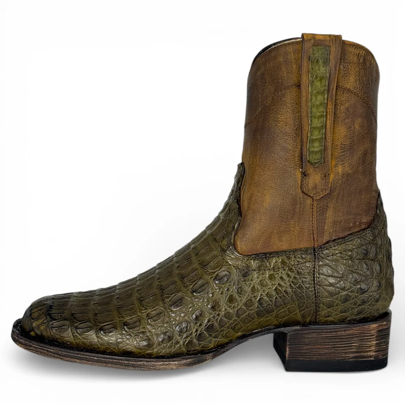 Emma Green Crocodile-Patterned Oval Boots