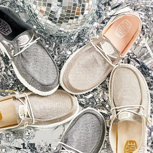 Wendy Metallic Sparkle - Womens Comfortable Slip On Shoes
