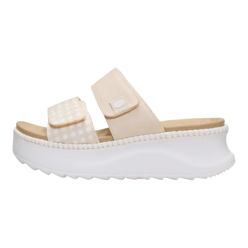 Delray Slide Gingham - Comfortable Slip On Sandals