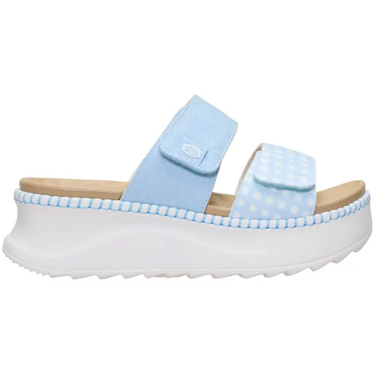 Delray Slide Gingham - Comfortable Slip On Sandals